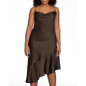 Scoop Satin Dress. Size Med (8-10) NEW w/tags.